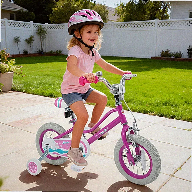 12" Kids Bicycle w/Dual Brake System Adjustable Handlebar & Seat Low-Step Frame