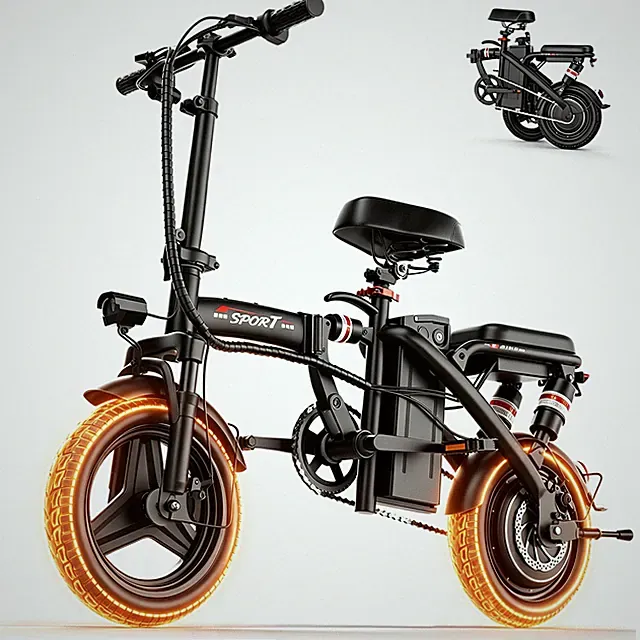 1200W Folding Electric Bike 14" 25MPH City Commuting Ebike for Adults & Teens