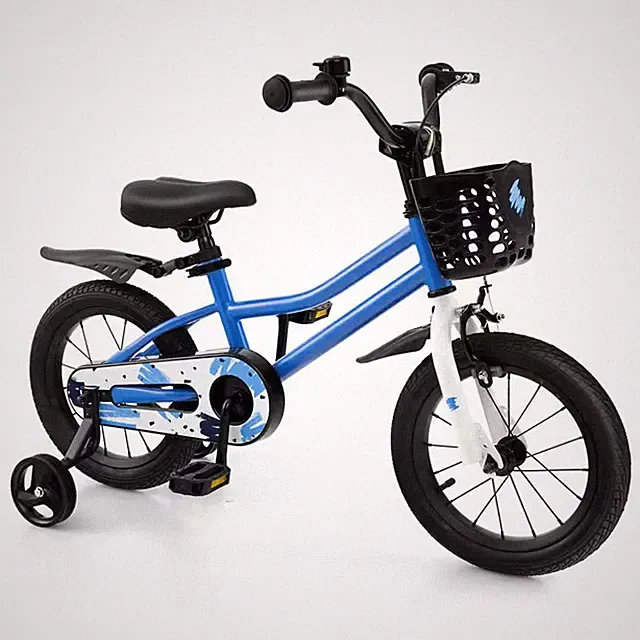 14 In. Kid'S Bike with Removable Training Wheels and Basket for 3-Years to 5-Yea