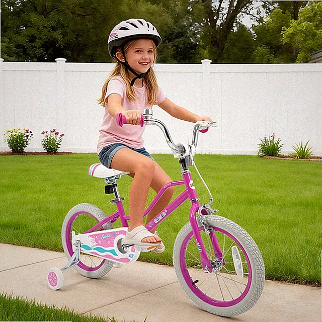 16" Kids Bicycle w/Dual Brake System Adjustable Handlebar & Seat Low-Step Frame