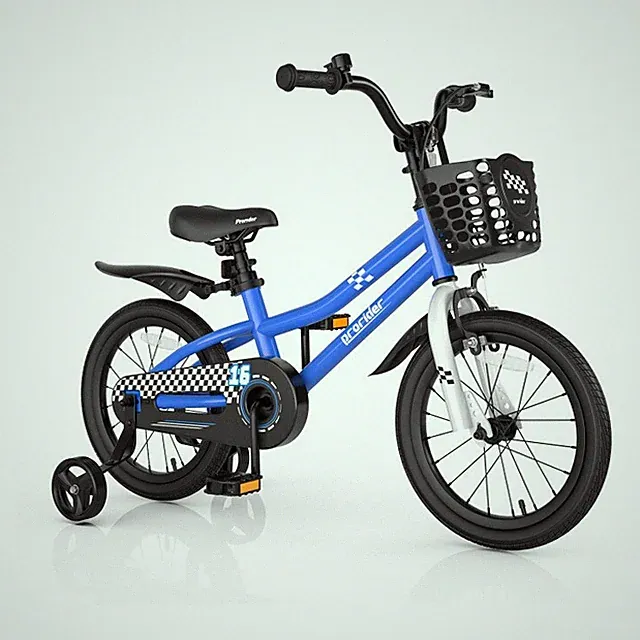 16" Kids Bike Adjustable Handlebar w/ Dual Brake System Removable Training Wheel