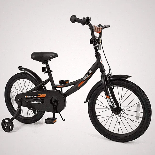 18 Inch Kids Bike w/Training Wheels Dual Brakes Adjustable Seat Handlebar Height
