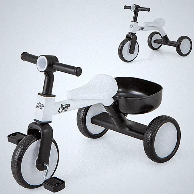 2-In-1 Kids Tricycle Auxiliary Balance Bike w/Detachable Pedals Toddler Tricycle