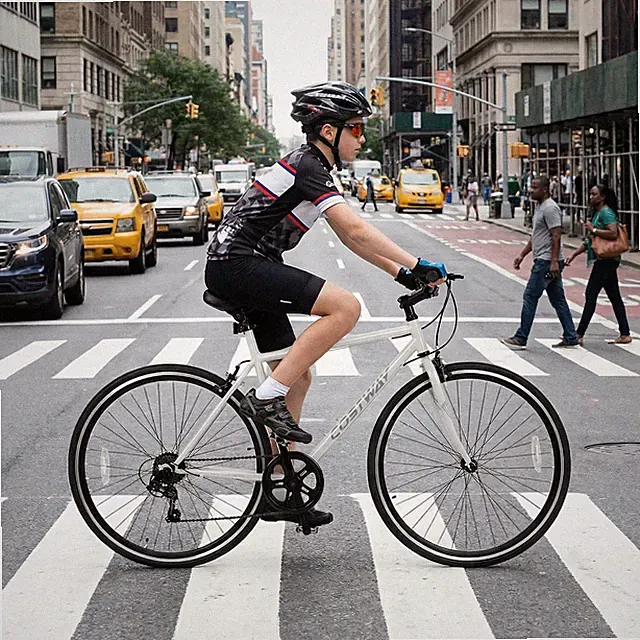 26 Inch Mountain Bike, 6-Speed Outdoor Cycling Bike w/All-terrain Rubber Wheels