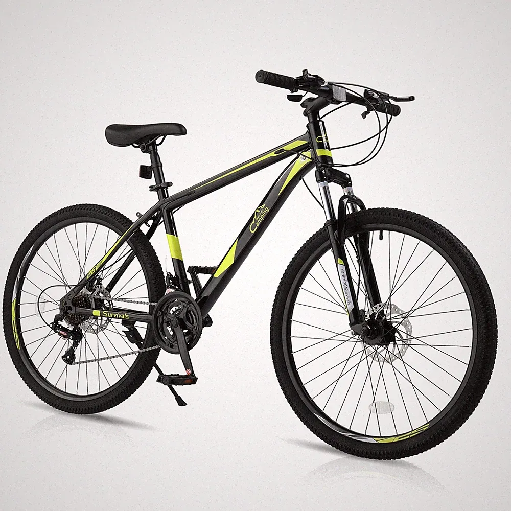 26" Mountain Bike 21 Speed Front Suspension Men Women Bicycle