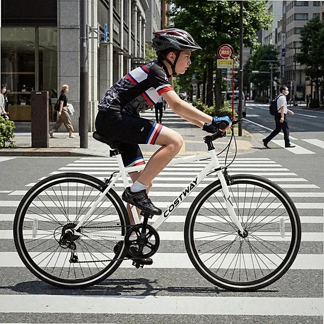 26” Mountain Bike, 6-Speed Outdoor Cycling Bike w/Comfortable Adjustable Saddle