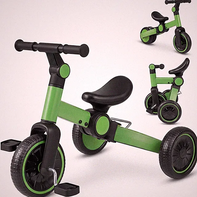 5-In-1 Toddler Bike Kids Balance Bike with Removable Pedals Adjustable Handlebar