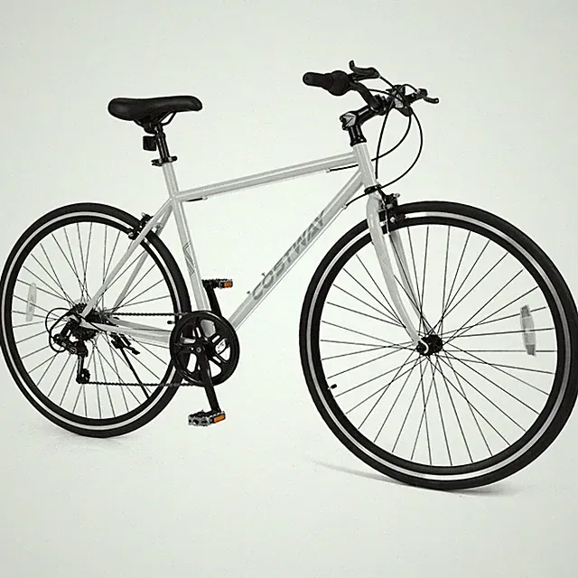 6-Speed Cycling Bike w/All-terrain Rubber Wheels Dual Brakes Adjustable Saddle