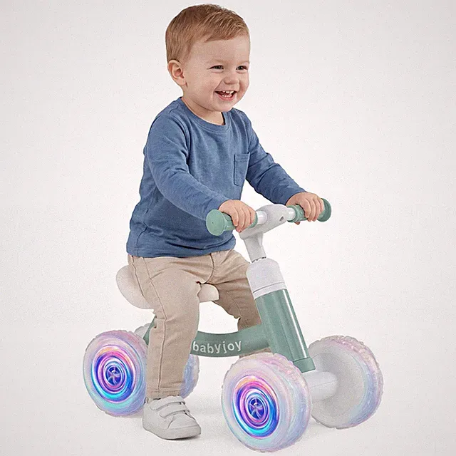 Baby Balance Bike, No Pedal Toddler Balance Bike w/ Adjustable Handlebar & Seat