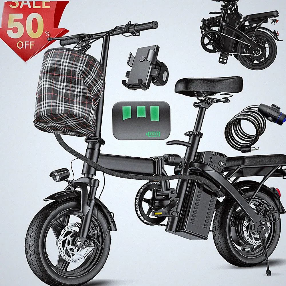 Electric Foldable Bike 560W 48V 14"Commuter Ebike 32Miles e Bicycle Adults Teens