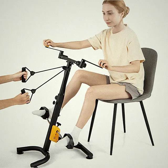 Foldable Pedal Exerciser, Physical Therapy Exercise Bike w/ Adjustable Height