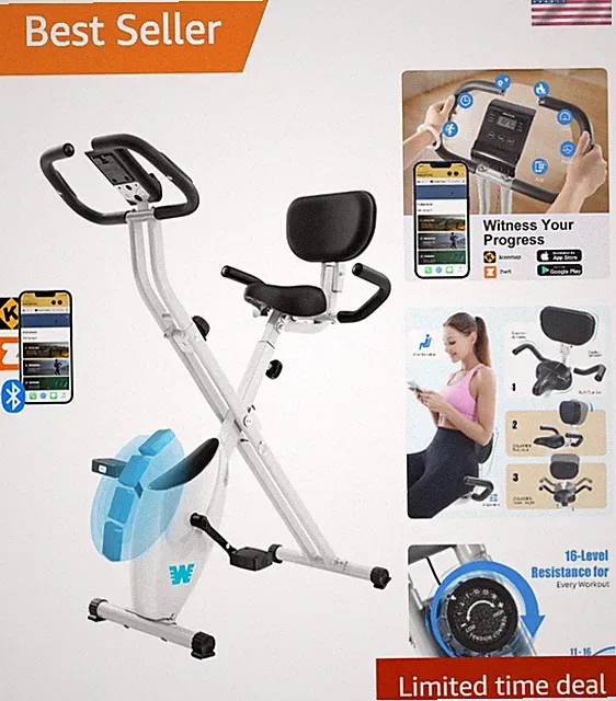 Heavy-Duty Foldable Indoor Cycling Bike for Home - Adjustable & Quiet Operation