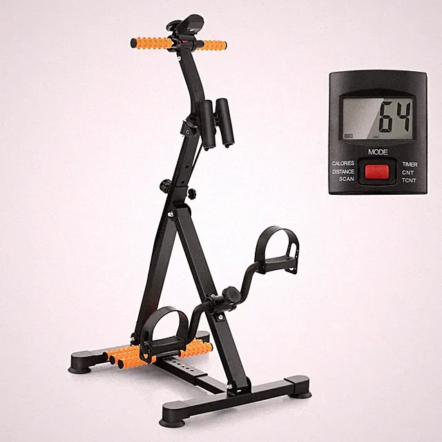 Height & Length-Adjustable Full Body Exercise Bike w/ Foot Massage Roller