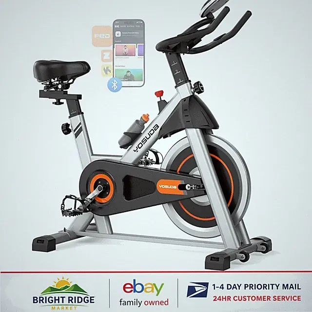 Home Fitness Bike with Tablet Holder and Friction Resistance for Quiet Workouts