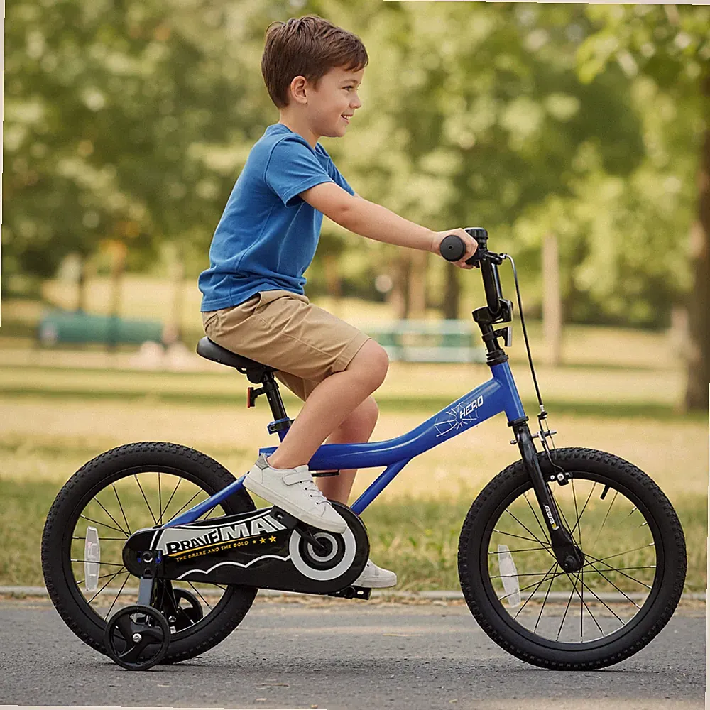 Kids Bike 16 Inch Bicycle for Children w/Removable Training Wheels Dual Brakes