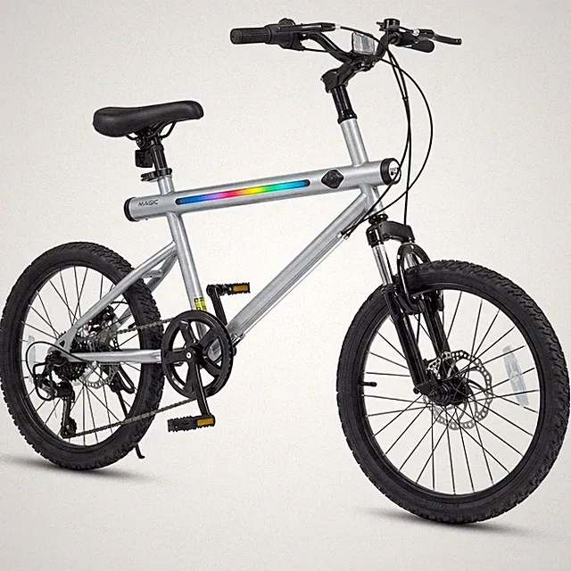 Mountain bike, 20” LED-lit Cycling Bike w/Stereo Speakers, Front Suspension Fork