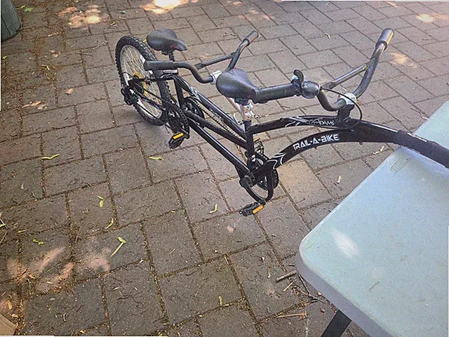 RARE 2 Seat, Adams Trail-A-Bike, Tandem tag-a-long – Complete w/ Hitch – $495
