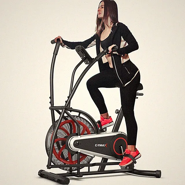 Upright Air Bike Fan Exercise Bike W/Display Adjustable Seat Home Cardio Workout