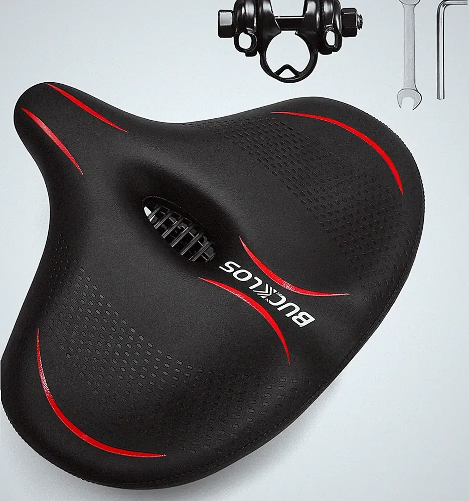 Wide Bike Seat for Men Women Ebike Seats Comfort Extra Large Comfortable Bicycle